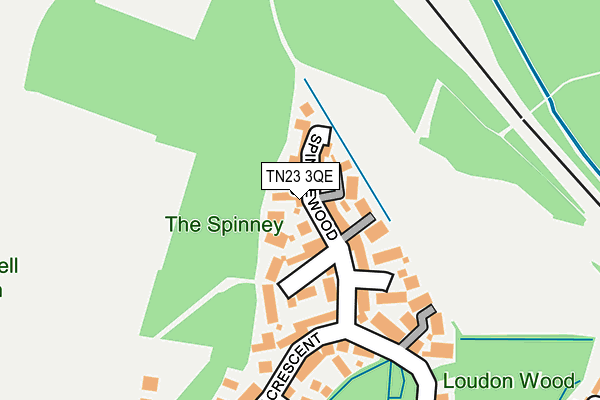 TN23 3QE map - OS OpenMap – Local (Ordnance Survey)
