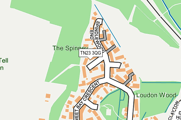 TN23 3QG map - OS OpenMap – Local (Ordnance Survey)