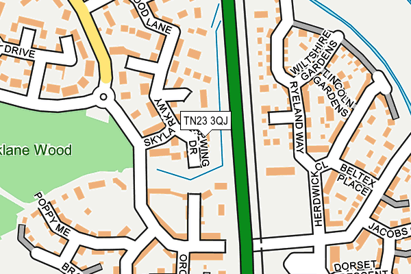 TN23 3QJ map - OS OpenMap – Local (Ordnance Survey)