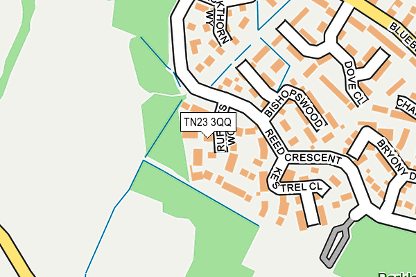 TN23 3QQ map - OS OpenMap – Local (Ordnance Survey)
