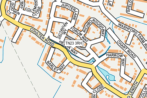 TN23 3RH map - OS OpenMap – Local (Ordnance Survey)
