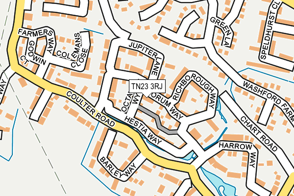 TN23 3RJ map - OS OpenMap – Local (Ordnance Survey)