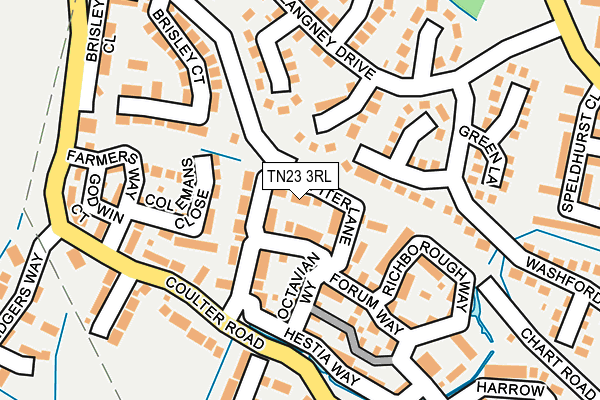 TN23 3RL map - OS OpenMap – Local (Ordnance Survey)