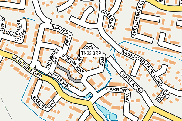 TN23 3RP map - OS OpenMap – Local (Ordnance Survey)