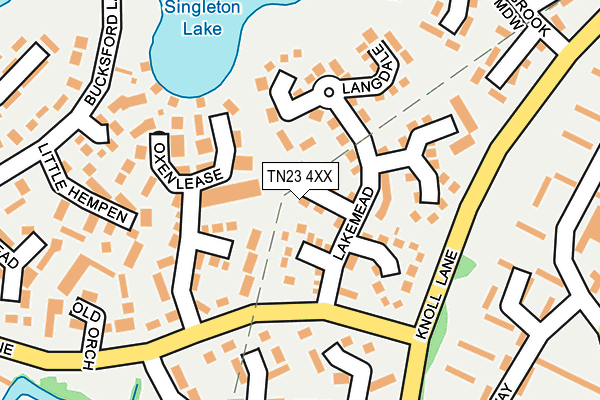 TN23 4XX map - OS OpenMap – Local (Ordnance Survey)