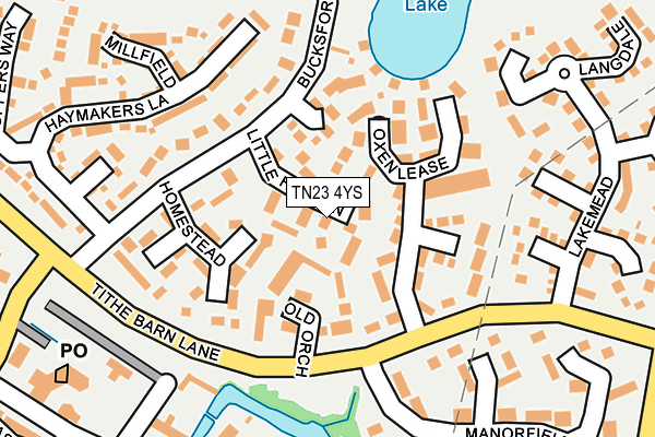 TN23 4YS map - OS OpenMap – Local (Ordnance Survey)