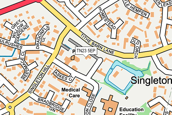 TN23 5EP map - OS OpenMap – Local (Ordnance Survey)