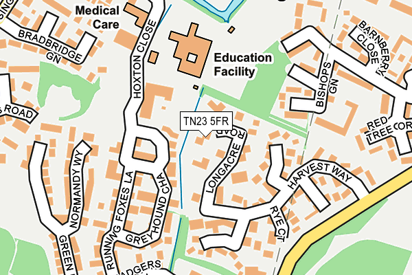TN23 5FR map - OS OpenMap – Local (Ordnance Survey)