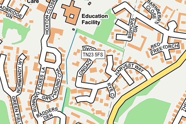 TN23 5FS map - OS OpenMap – Local (Ordnance Survey)