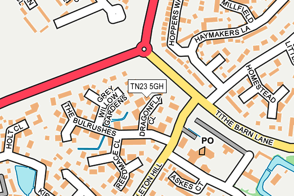 TN23 5GH map - OS OpenMap – Local (Ordnance Survey)