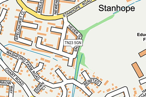 TN23 5GN map - OS OpenMap – Local (Ordnance Survey)