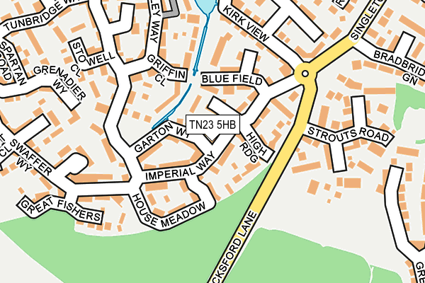 TN23 5HB map - OS OpenMap – Local (Ordnance Survey)