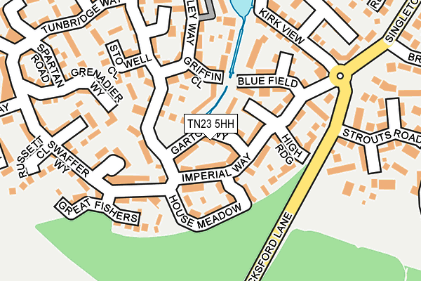 TN23 5HH map - OS OpenMap – Local (Ordnance Survey)