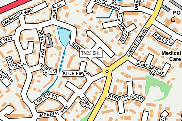TN23 5HL map - OS OpenMap – Local (Ordnance Survey)