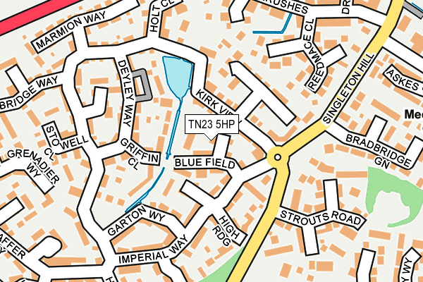 TN23 5HP map - OS OpenMap – Local (Ordnance Survey)