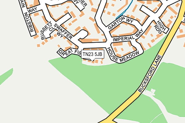 TN23 5JB map - OS OpenMap – Local (Ordnance Survey)
