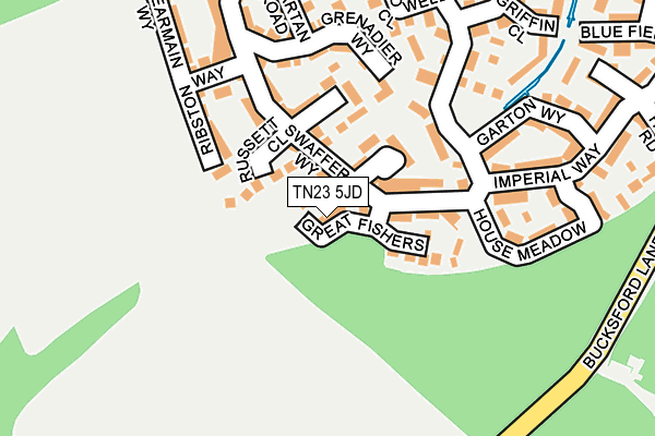 TN23 5JD map - OS OpenMap – Local (Ordnance Survey)