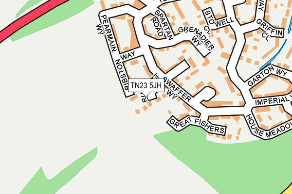 TN23 5JH map - OS OpenMap – Local (Ordnance Survey)