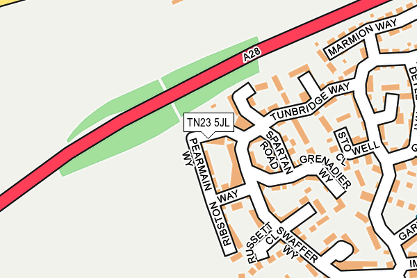 TN23 5JL map - OS OpenMap – Local (Ordnance Survey)