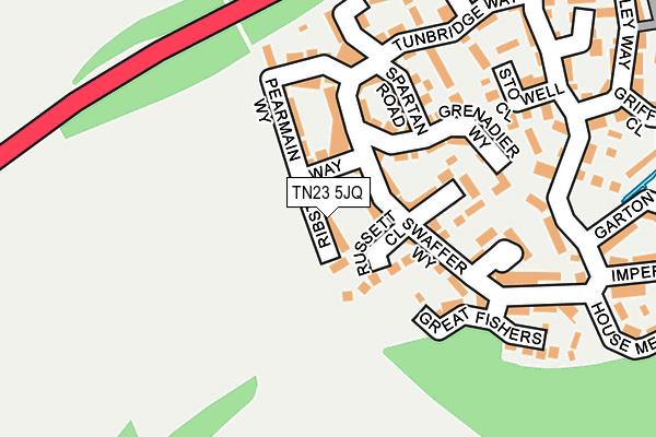 TN23 5JQ map - OS OpenMap – Local (Ordnance Survey)