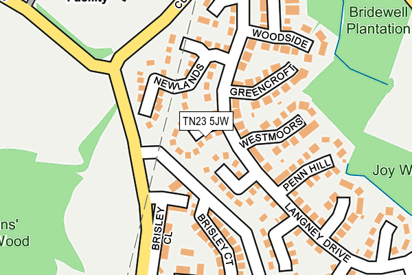 TN23 5JW map - OS OpenMap – Local (Ordnance Survey)