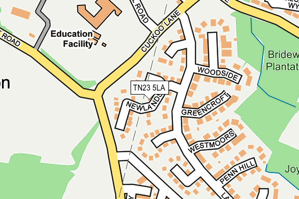 TN23 5LA map - OS OpenMap – Local (Ordnance Survey)