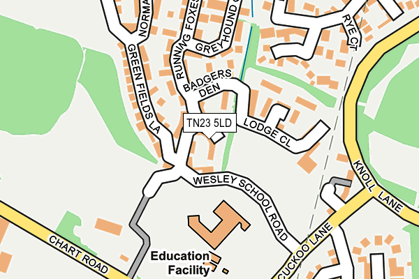 TN23 5LD map - OS OpenMap – Local (Ordnance Survey)