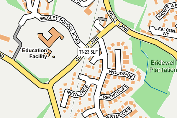 TN23 5LF map - OS OpenMap – Local (Ordnance Survey)