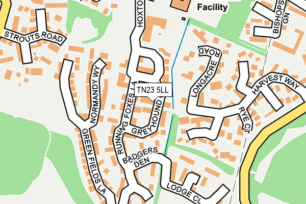 TN23 5LL map - OS OpenMap – Local (Ordnance Survey)