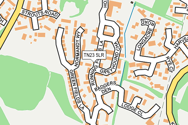 TN23 5LR map - OS OpenMap – Local (Ordnance Survey)