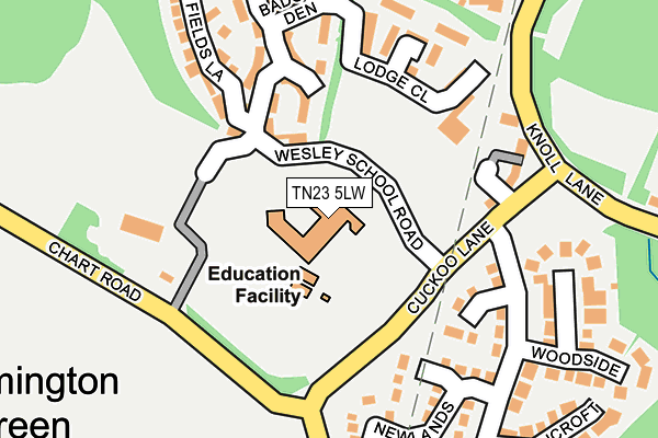 TN23 5LW map - OS OpenMap – Local (Ordnance Survey)