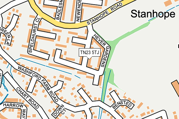 TN23 5TJ map - OS OpenMap – Local (Ordnance Survey)
