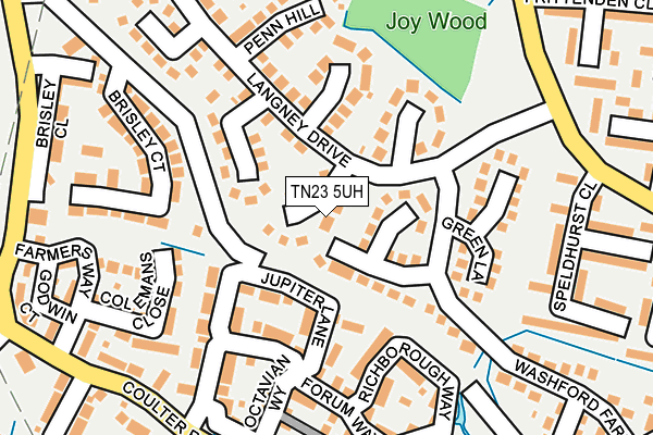 TN23 5UH map - OS OpenMap – Local (Ordnance Survey)