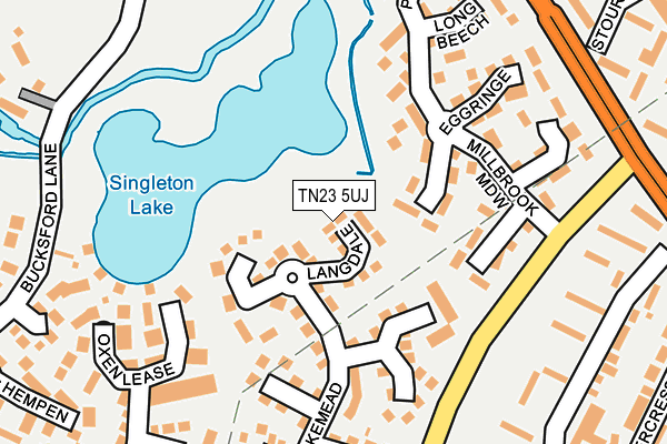TN23 5UJ map - OS OpenMap – Local (Ordnance Survey)