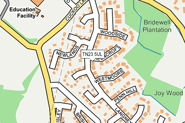 TN23 5UL map - OS OpenMap – Local (Ordnance Survey)