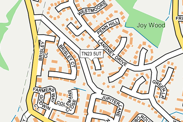 TN23 5UT map - OS OpenMap – Local (Ordnance Survey)