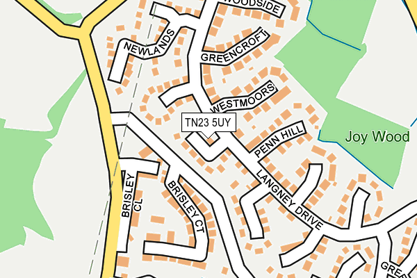 TN23 5UY map - OS OpenMap – Local (Ordnance Survey)