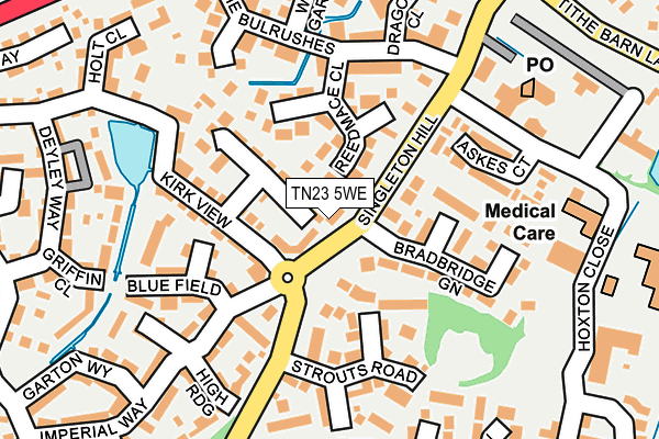 TN23 5WE map - OS OpenMap – Local (Ordnance Survey)