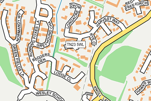 TN23 5WL map - OS OpenMap – Local (Ordnance Survey)