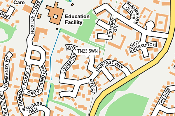 TN23 5WN map - OS OpenMap – Local (Ordnance Survey)