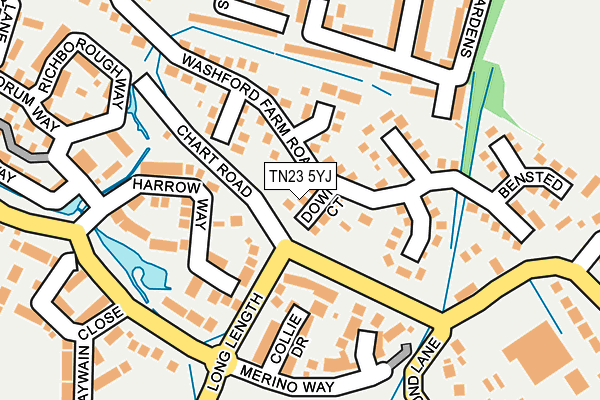 TN23 5YJ map - OS OpenMap – Local (Ordnance Survey)