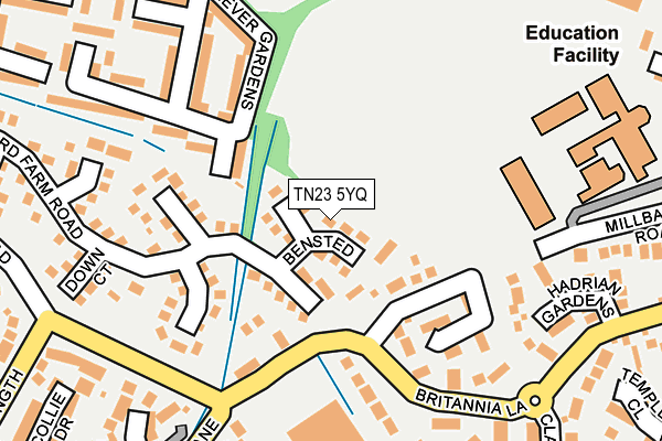 TN23 5YQ map - OS OpenMap – Local (Ordnance Survey)