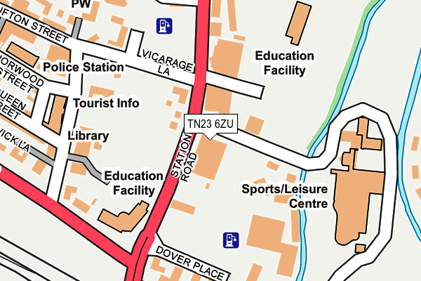 TN23 6ZU map - OS OpenMap – Local (Ordnance Survey)