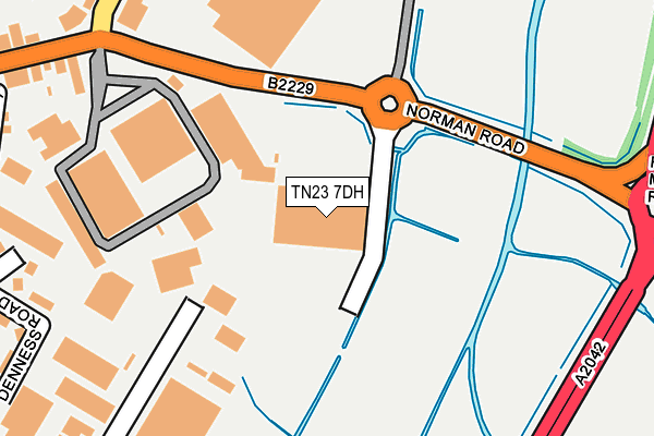 TN23 7DH map - OS OpenMap – Local (Ordnance Survey)