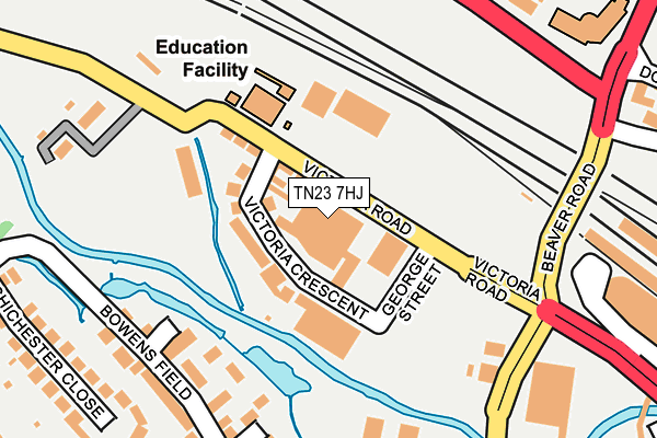 TN23 7HJ map - OS OpenMap – Local (Ordnance Survey)