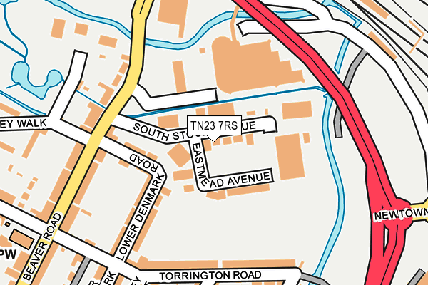 TN23 7RS map - OS OpenMap – Local (Ordnance Survey)