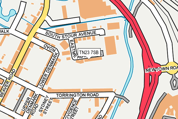 TN23 7SB map - OS OpenMap – Local (Ordnance Survey)