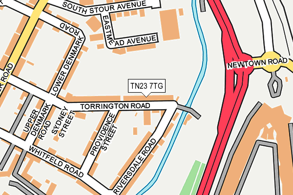 TN23 7TG map - OS OpenMap – Local (Ordnance Survey)