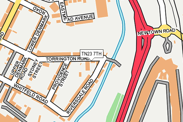 TN23 7TH map - OS OpenMap – Local (Ordnance Survey)