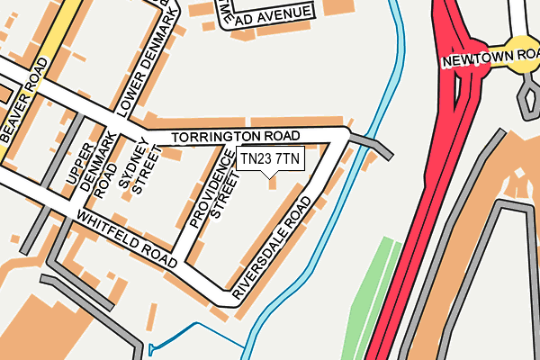 TN23 7TN map - OS OpenMap – Local (Ordnance Survey)